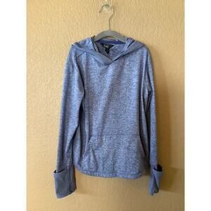 Athleta Girl Blue Uptempo Hooded Long Sleeve Top Sz 7